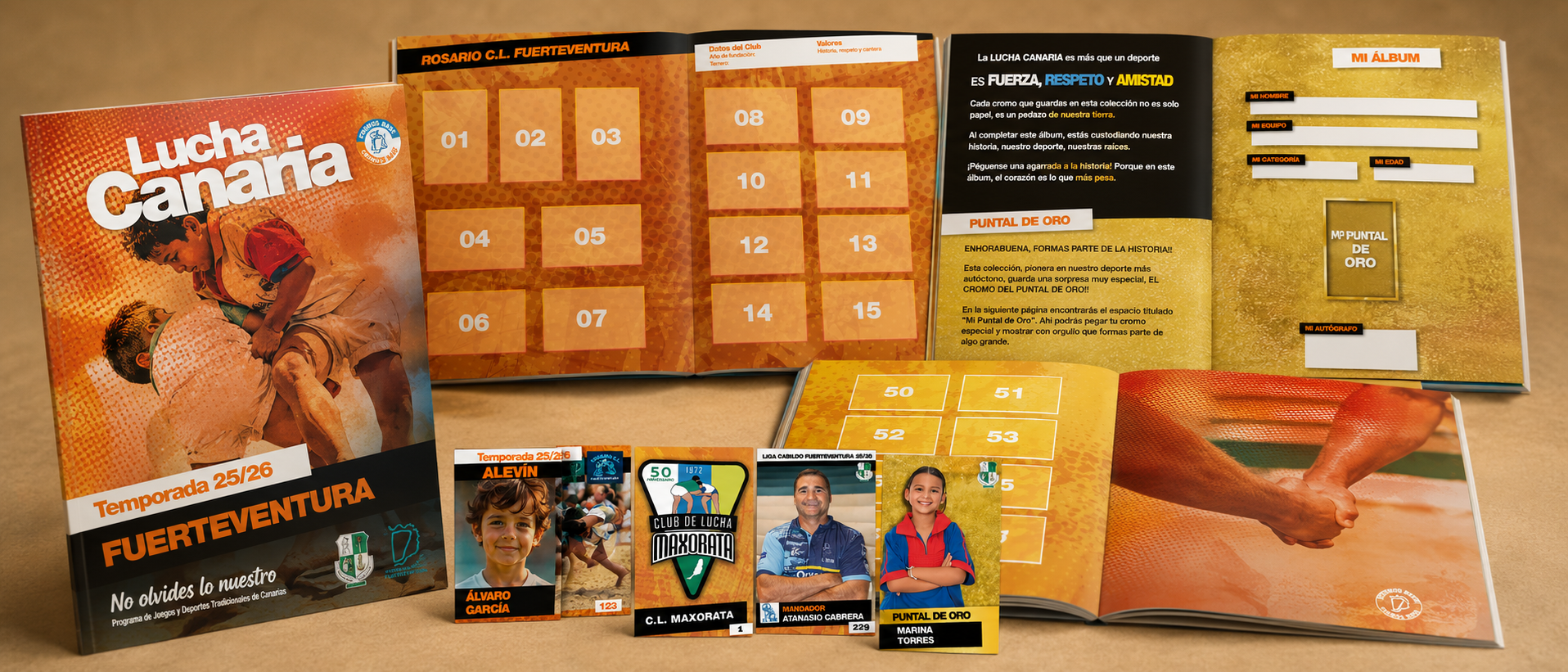 Proyecto Lucha Canaria Cromos Base